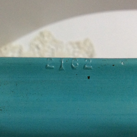 Rare Vintage Pyrex Snowflake turquoise baking dish - Picture 9 of 11